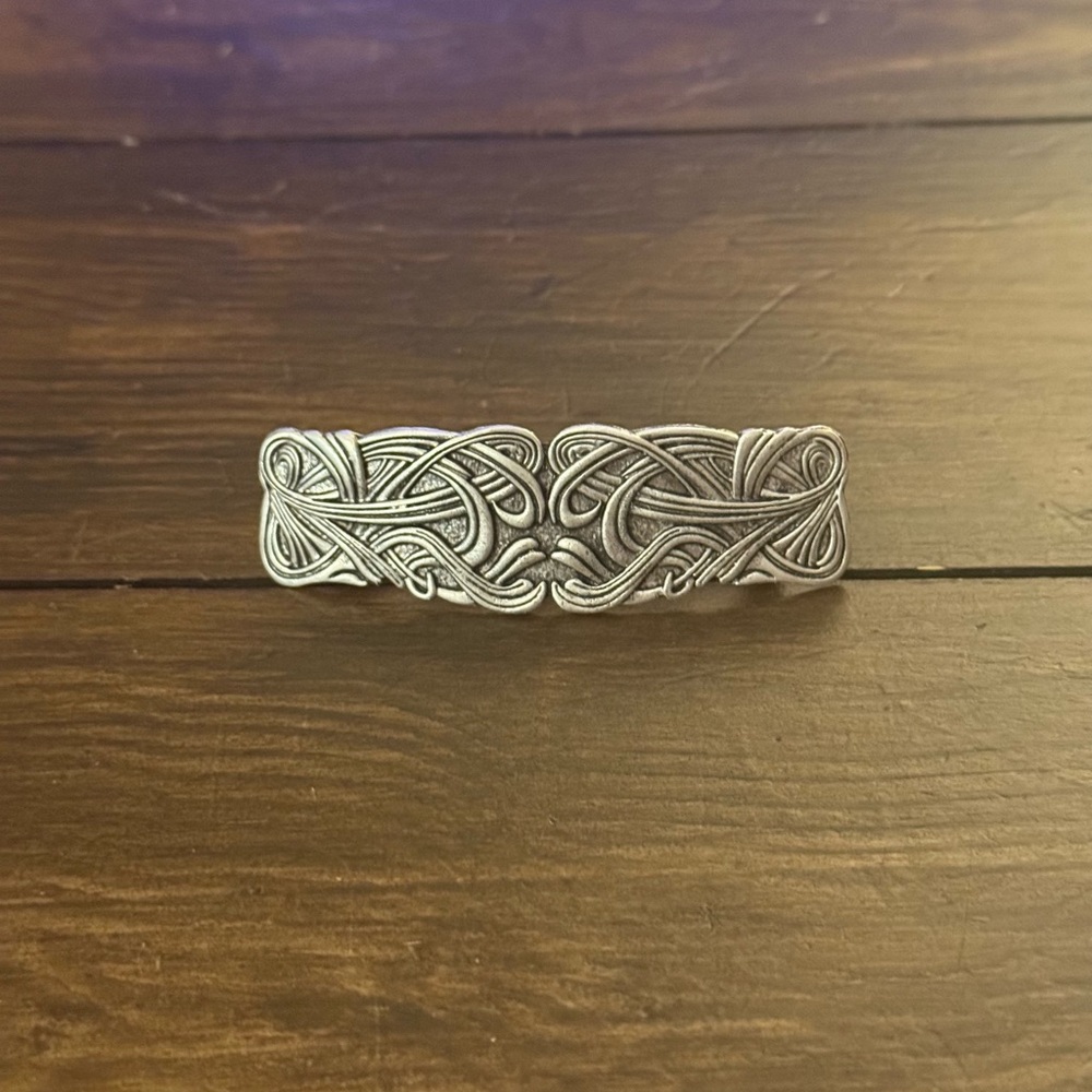 Silver Hair Clip Barette - Picture 2 of 3